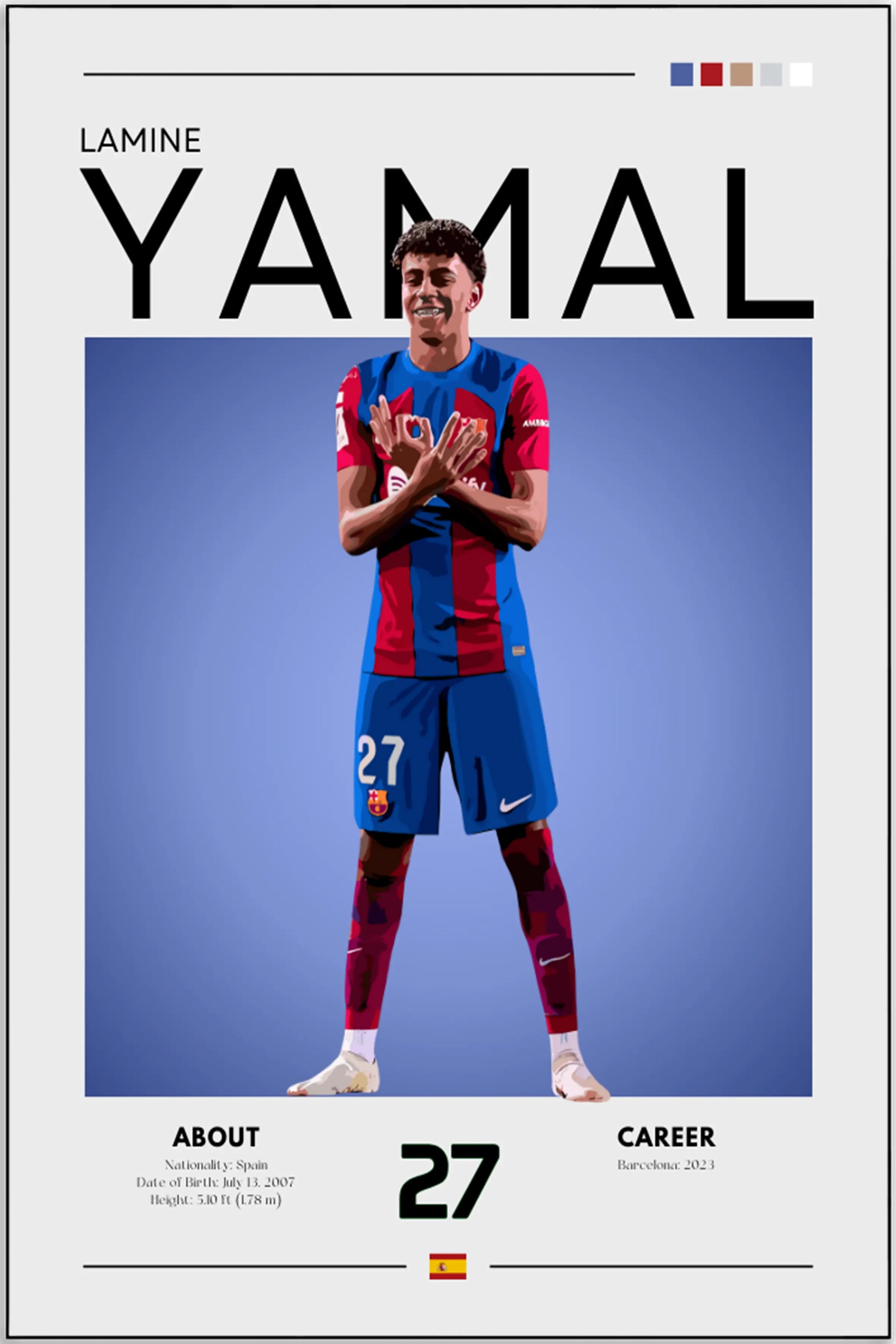 Plakat - Lamine Yamal style - Admen.dk