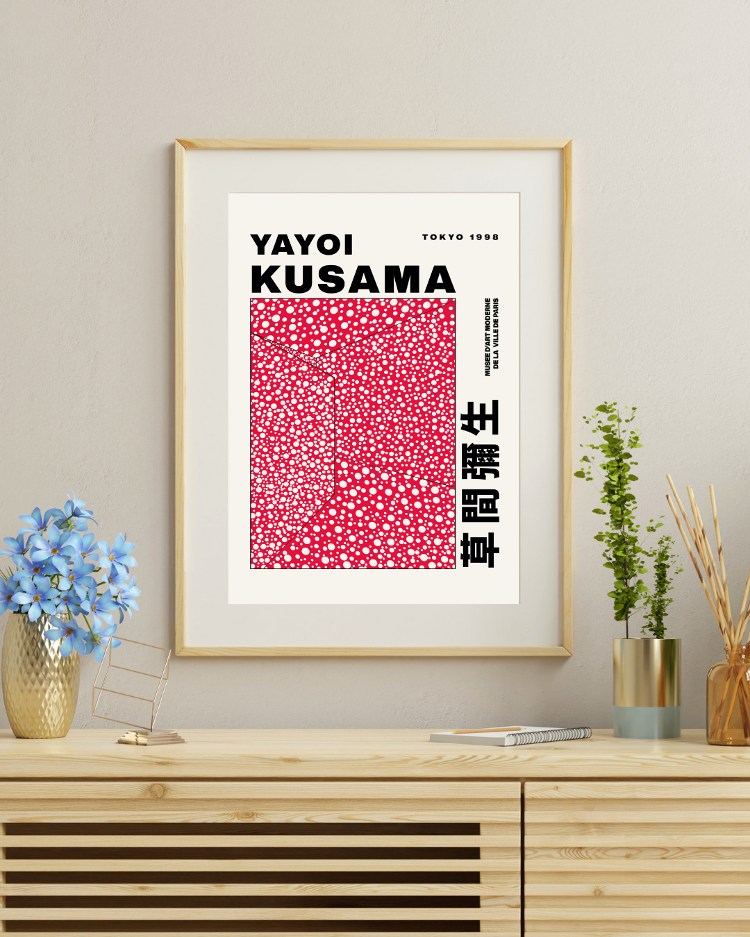 Plakat - Yayoi Kusama - Red dots Paris kunst - Admen.dk