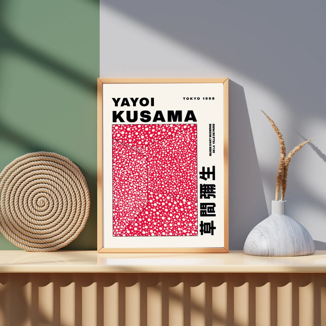 Plakat - Yayoi Kusama - Red dots Paris kunst - Admen.dk