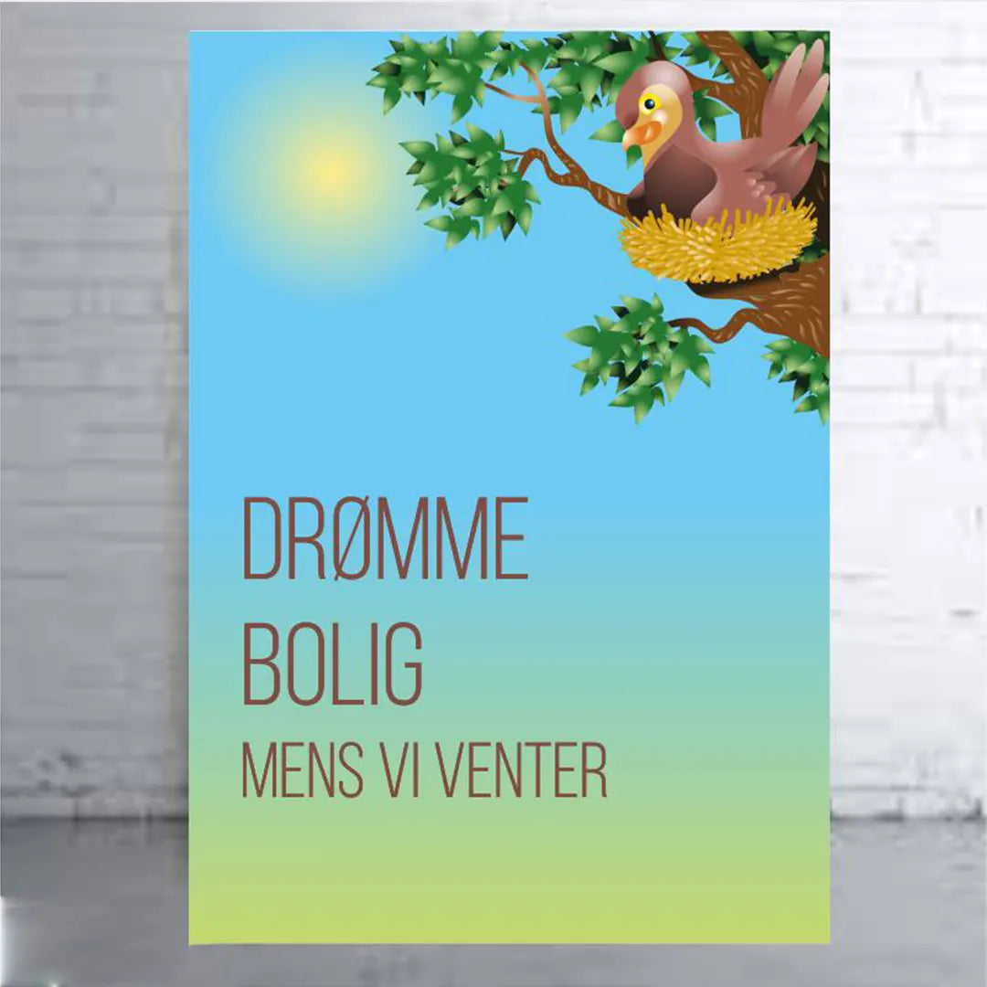 Plakat - Boligdrømme citat - admen.dk