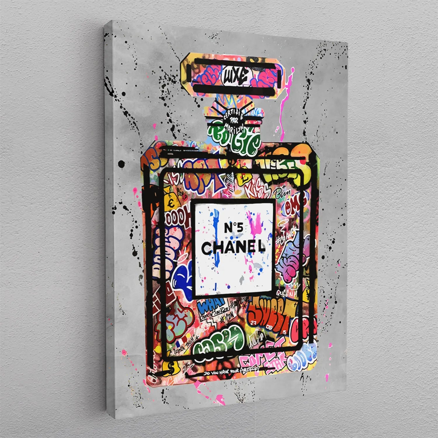 Canvas - CHANEL NO. 5 - STREET ART KUNST - admen.dk