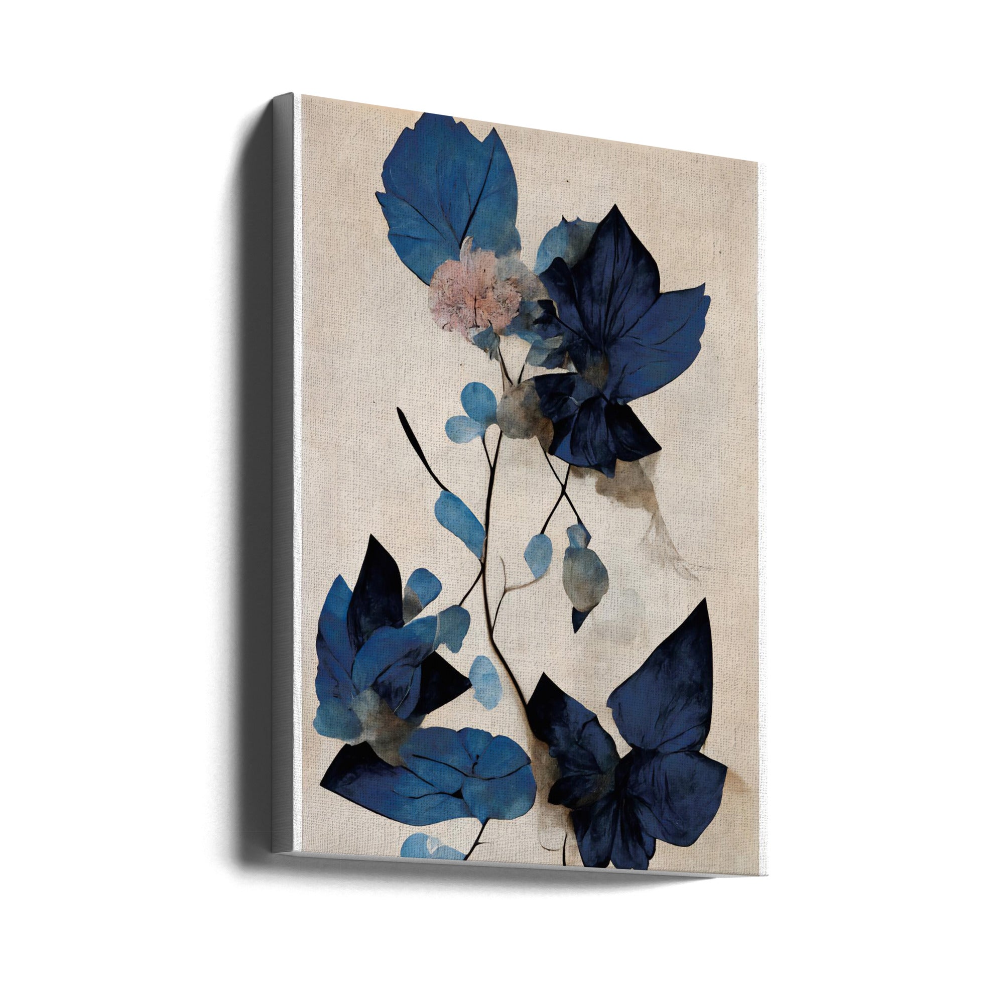 Canvas - Blue Dry Flowers - Admen.dk