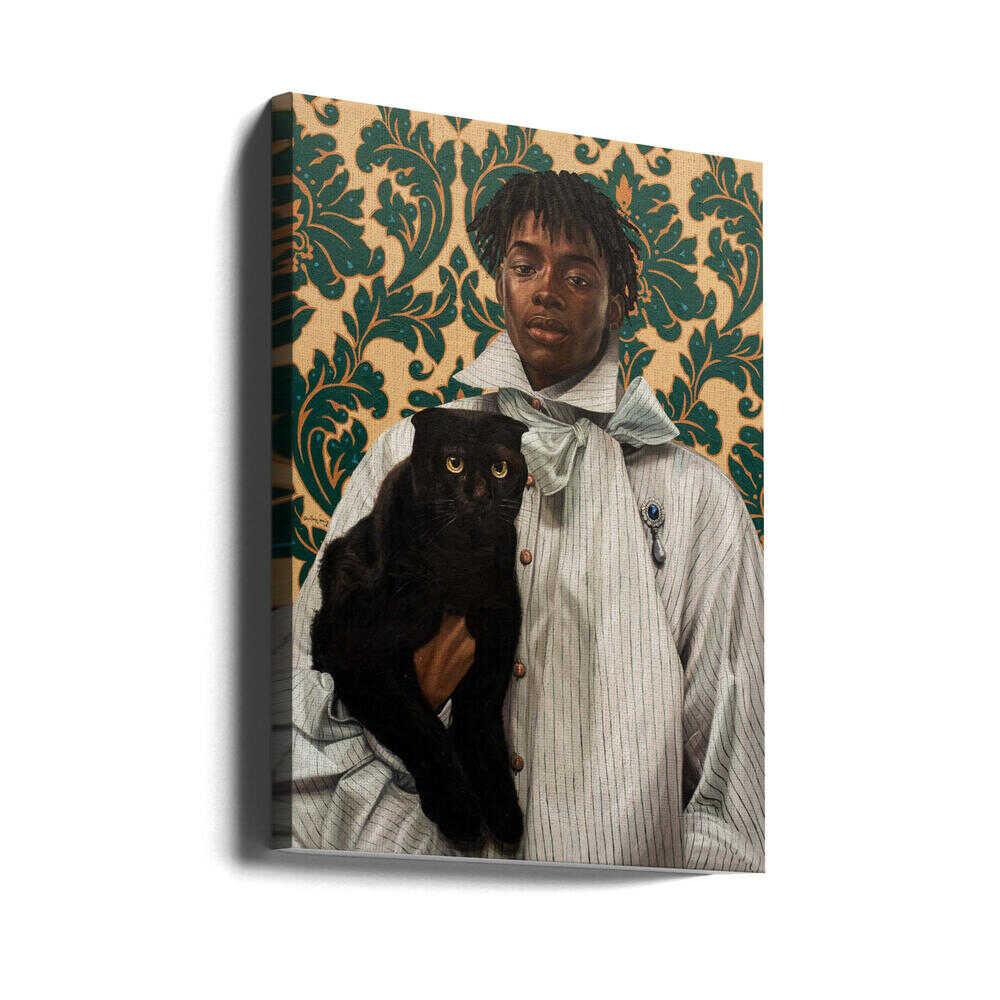 Canvas - Gentleman with Cat