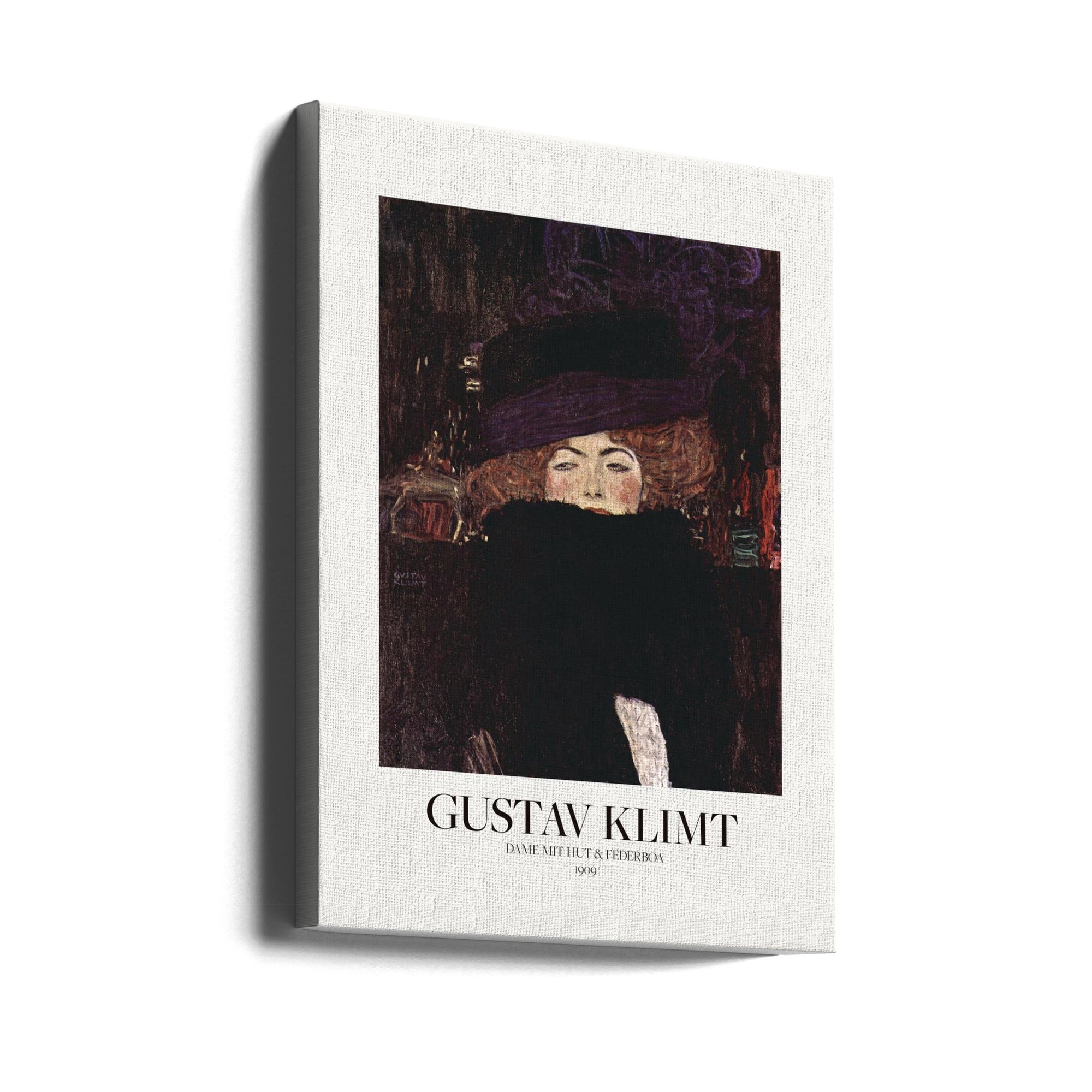Canvas - Dame Mit Hut Und Federboa (1909) - Admen.dk