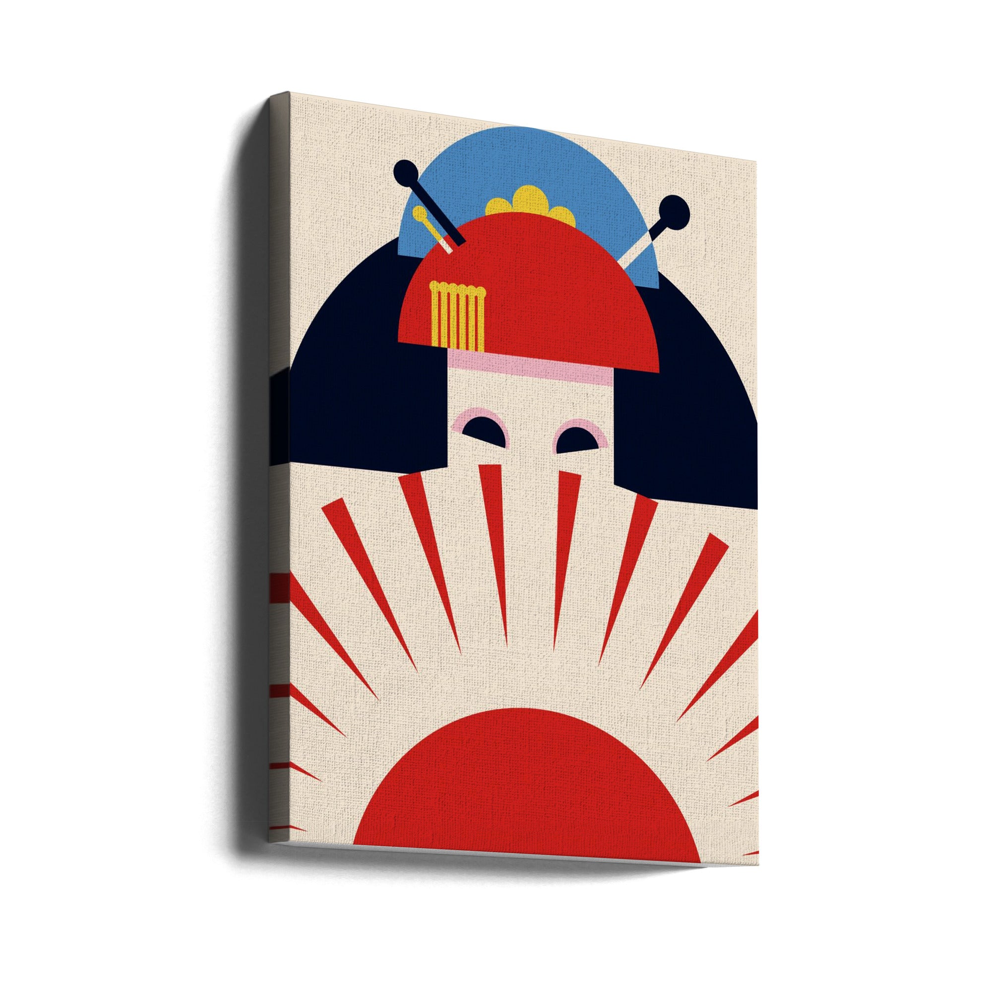 Canvas - Geisha Girl Retro Minimalist Design
