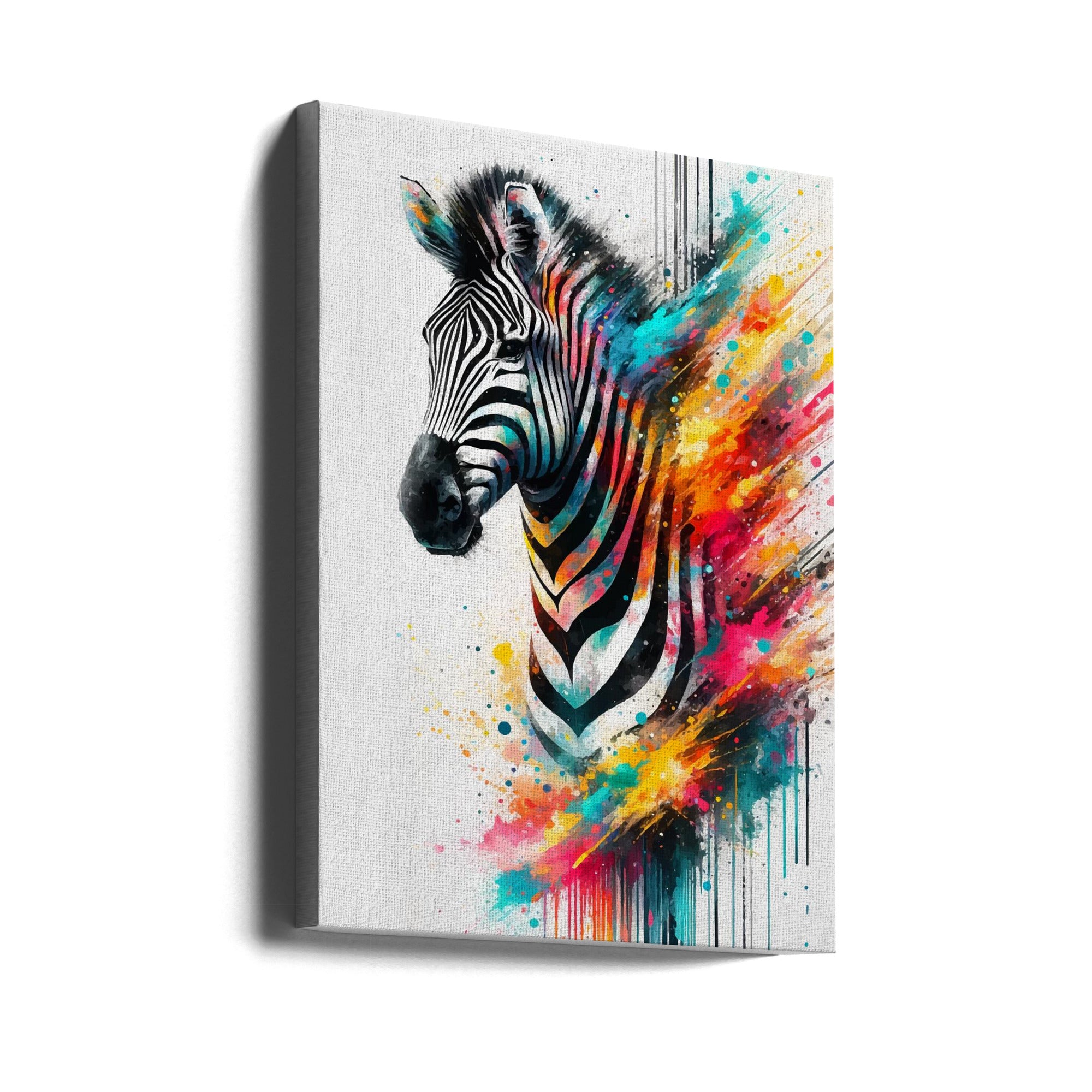 Canvas - Colorful Zebra
