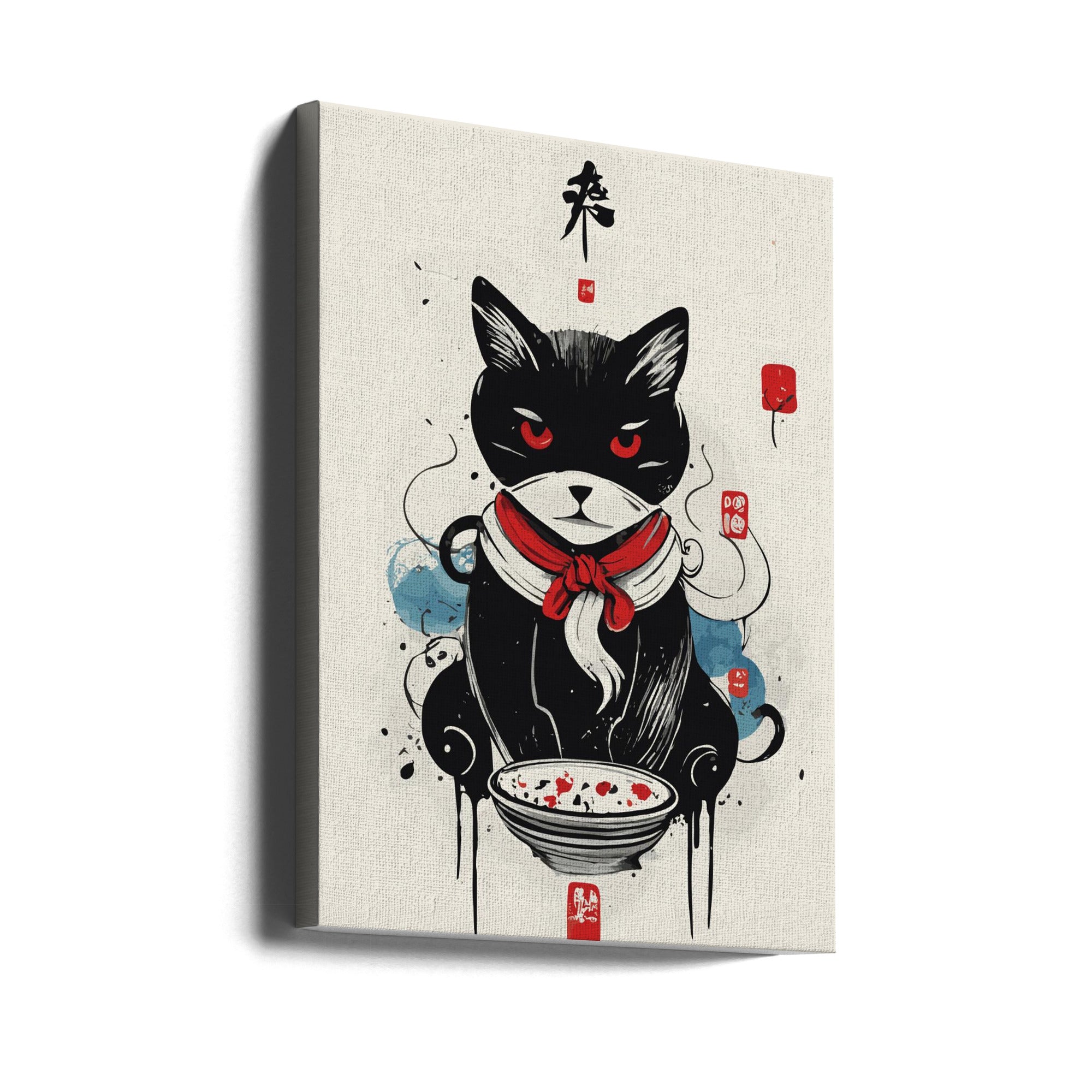 Canvas - Cat &amp;amp; the bowl