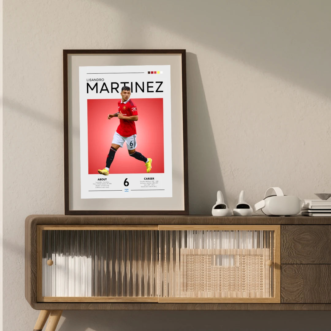Plakat - Lisandro Martinez grafisk look - Admen.dk