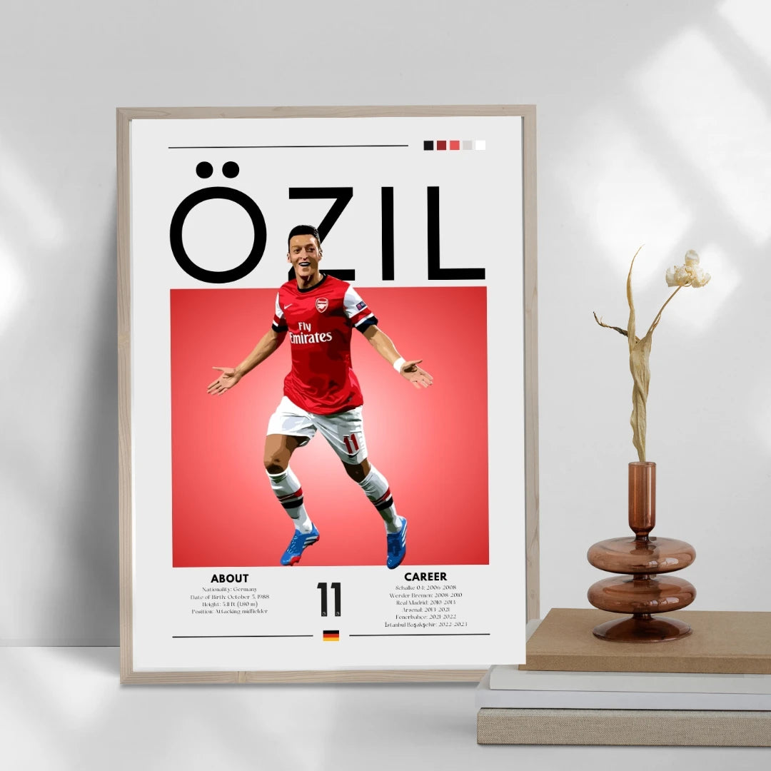 Plakat - Mesut Øzil grafisk look - Admen.dk