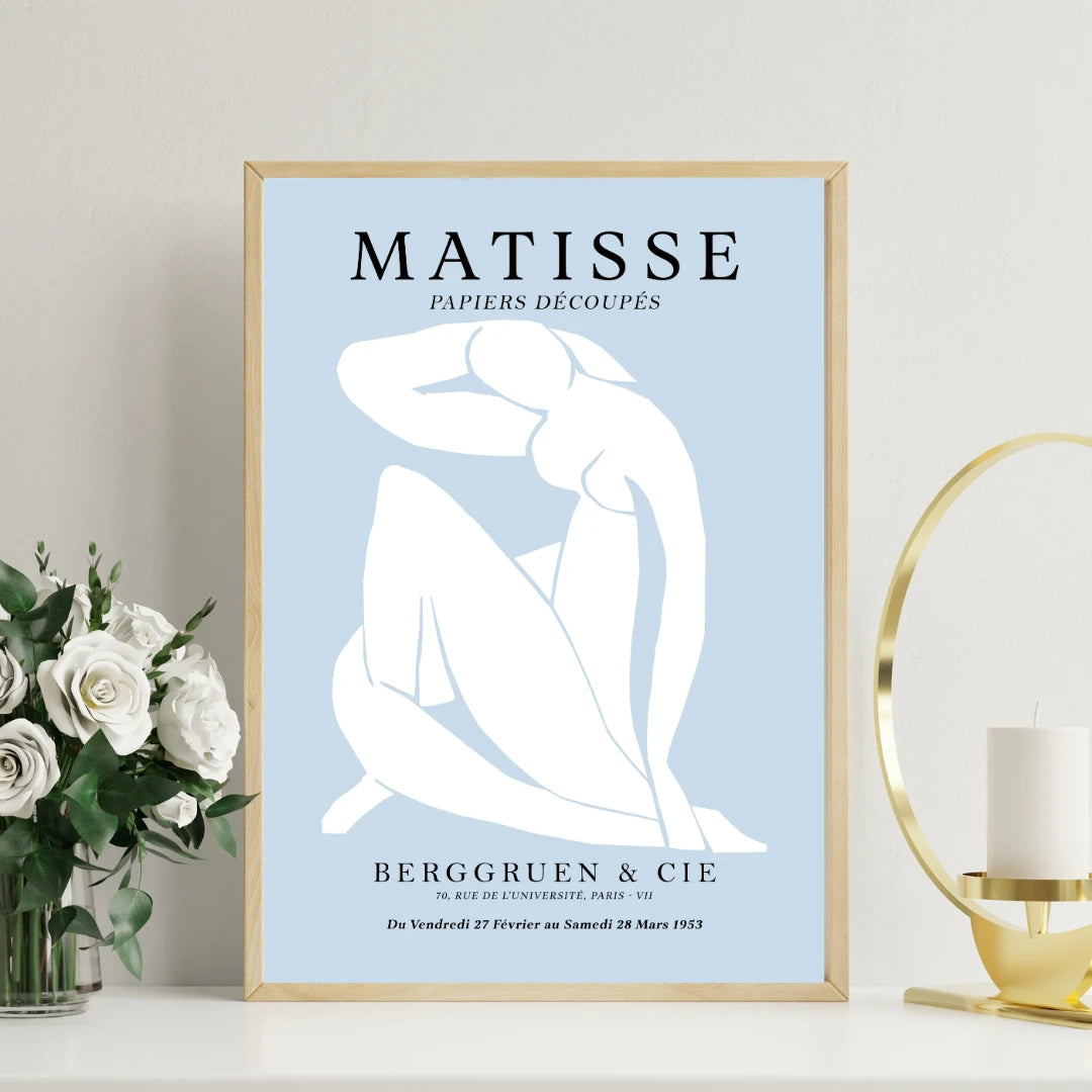 Plakat - Matisse - Berggruen & Cie light blue kunst - Admen.dk