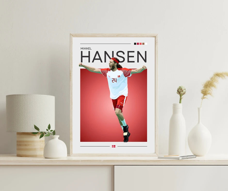 Plakat - Mikkel Hansen grafisk look - Admen.dk