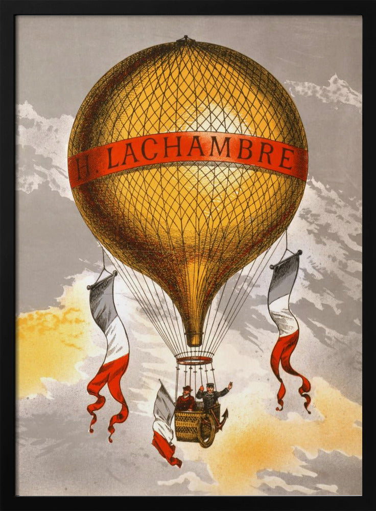 Poster - Balloon Labeled With Two Men Riding In The Basket 1880
