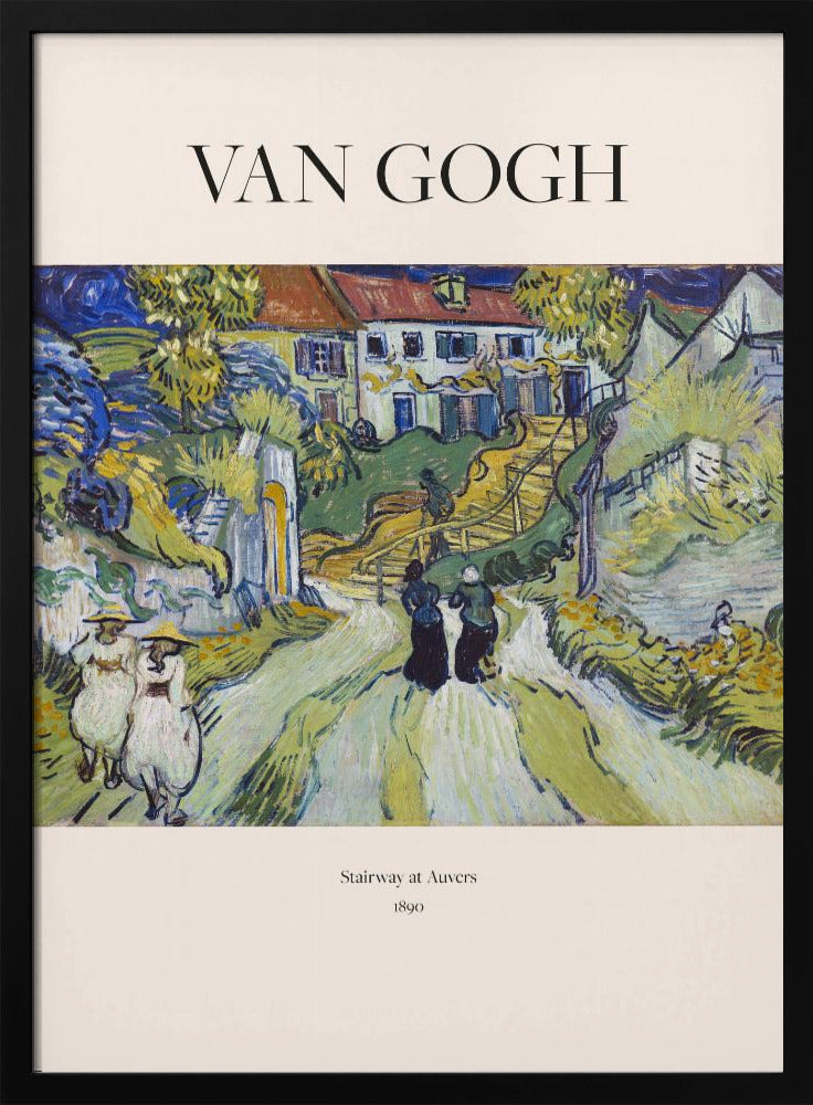 Plakat - Stairway At Auvers (1890) Van Gogh - Admen.dk