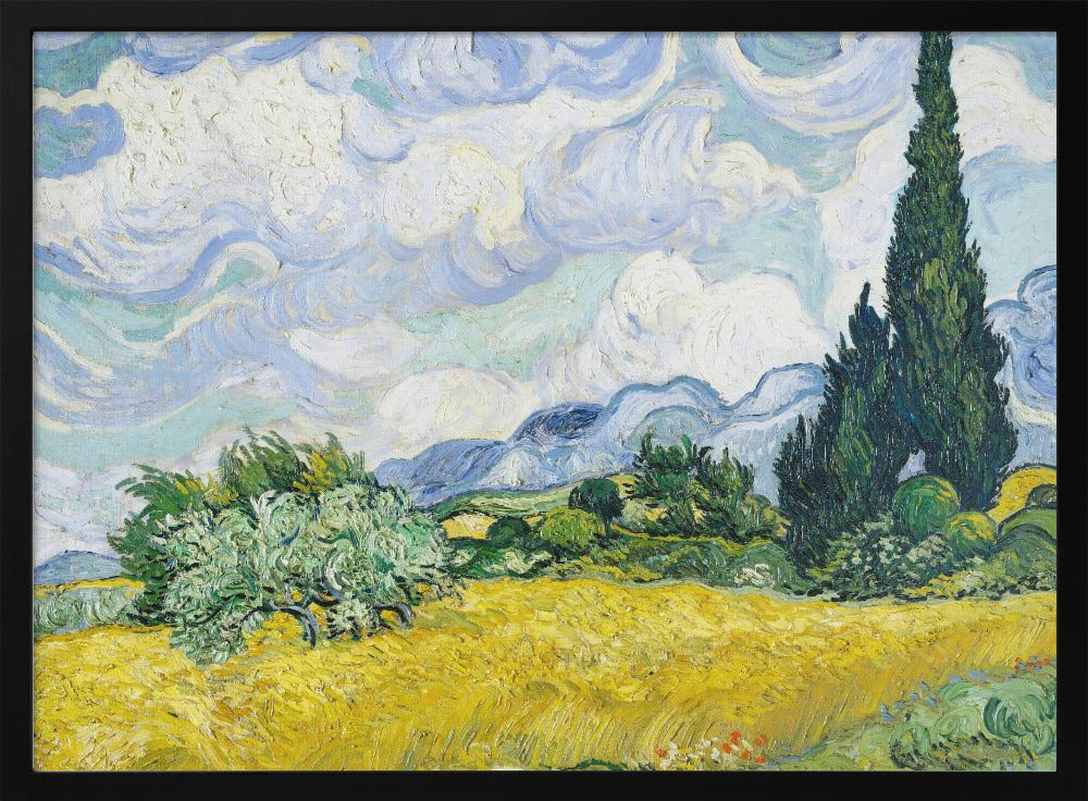 Plakat - Wheat Field With Cypresses - Admen.dk