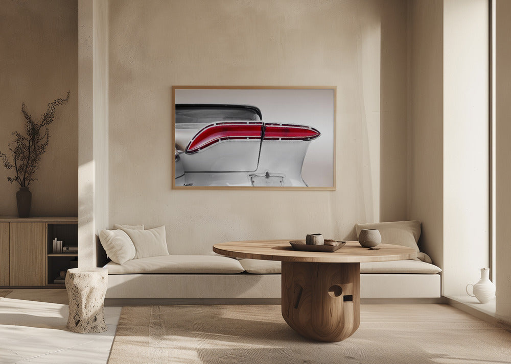 Poster - US classic car 1958 taillight abstract