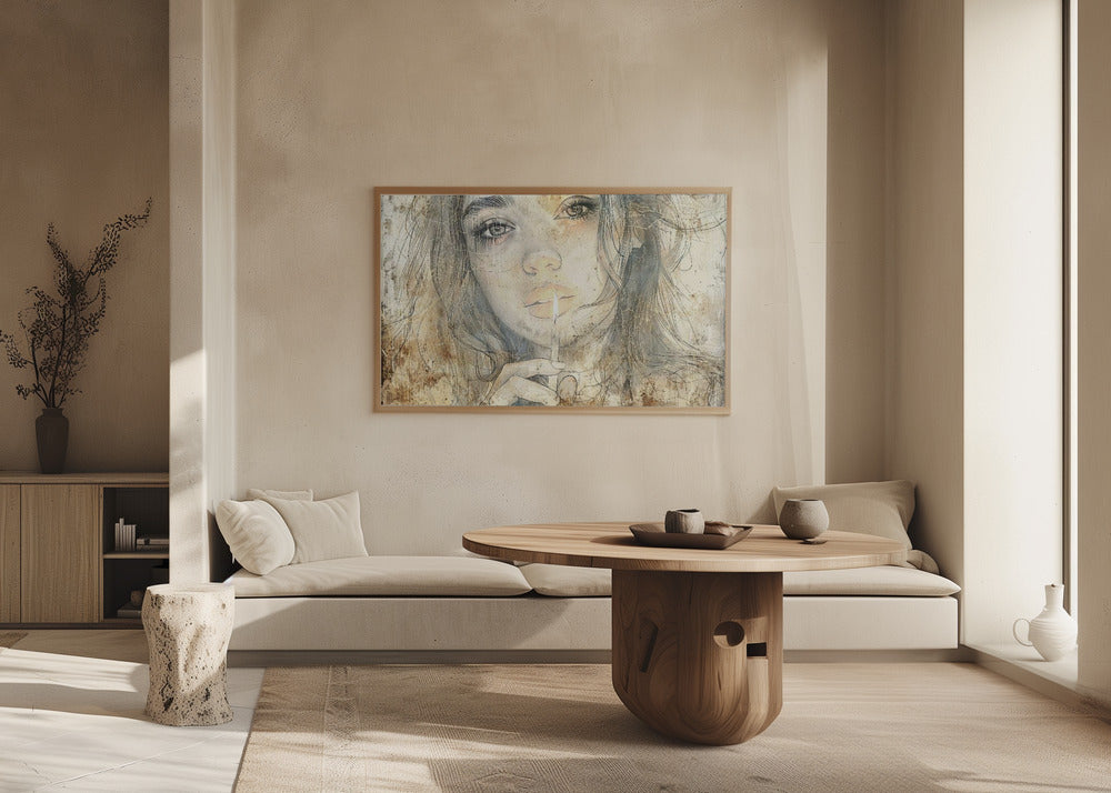 Poster - Woman Portrait Abstract Art Illustration Wallart 23