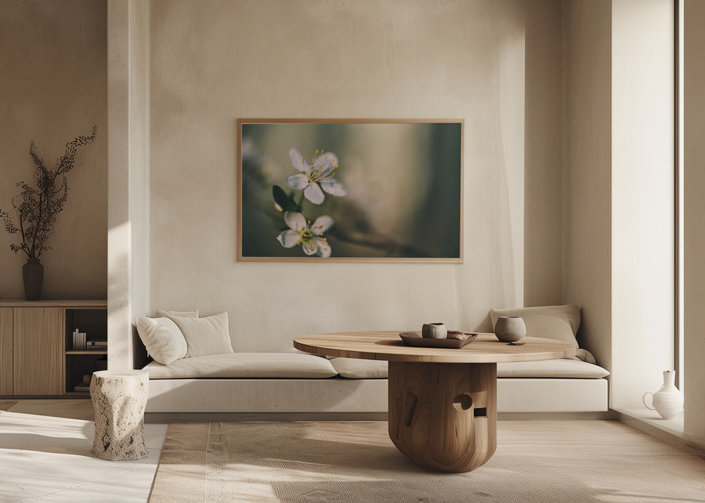 Plakat - White Flowers 6 - Admen.dk