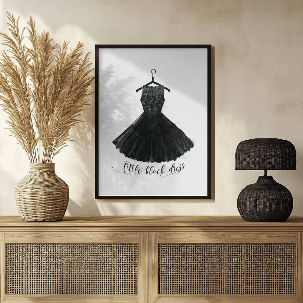 Plakat - Little black dress in hanger