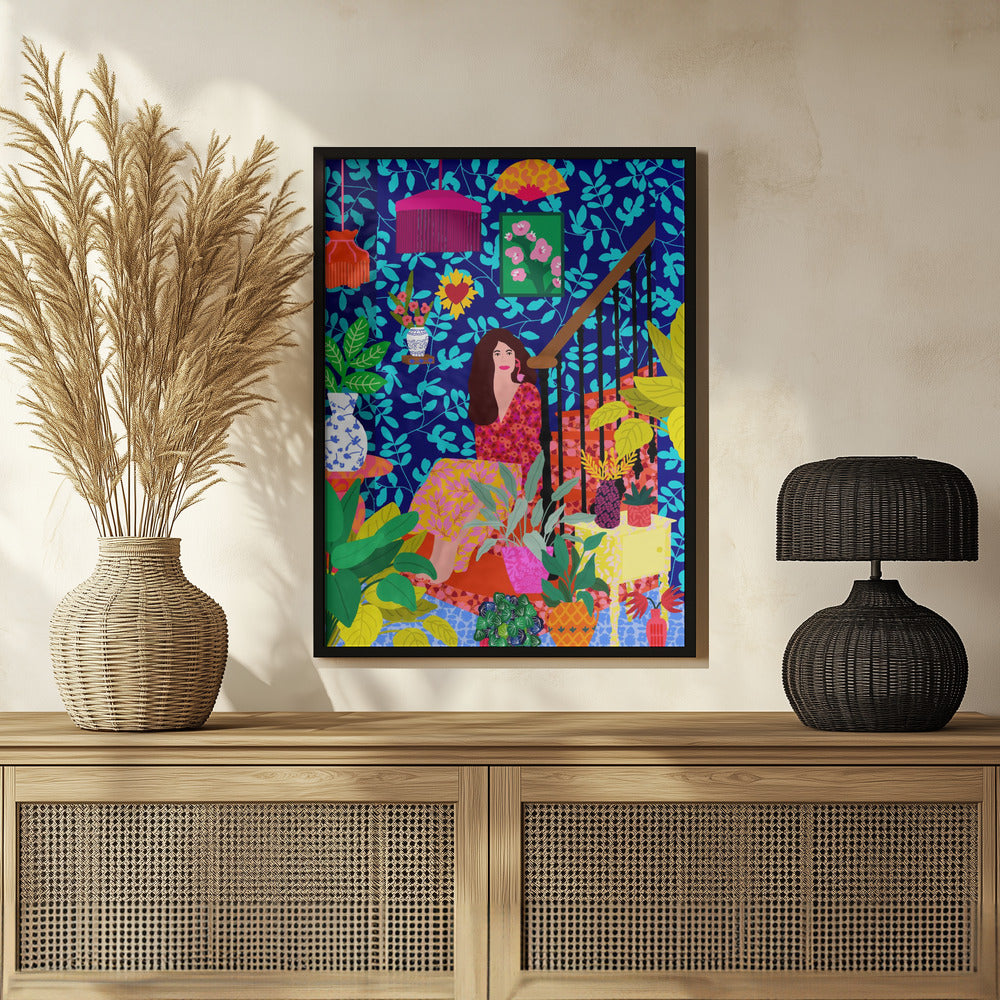 Plakat - Girl At the Stairs - Admen.dk