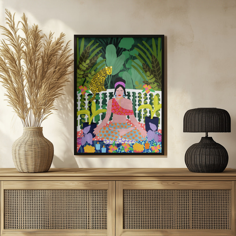 Plakat - Woman In Lotus Position - Admen.dk