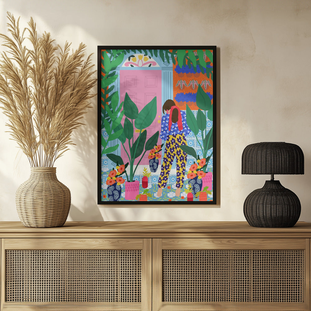 Plakat - Floral girl - Admen.dk