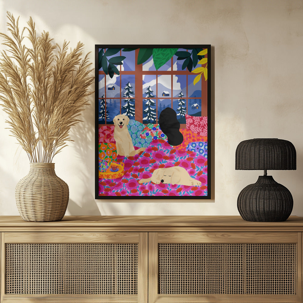 Plakat - 9933x14043 Din 107 In Bed Looking At the View - Admen.dk