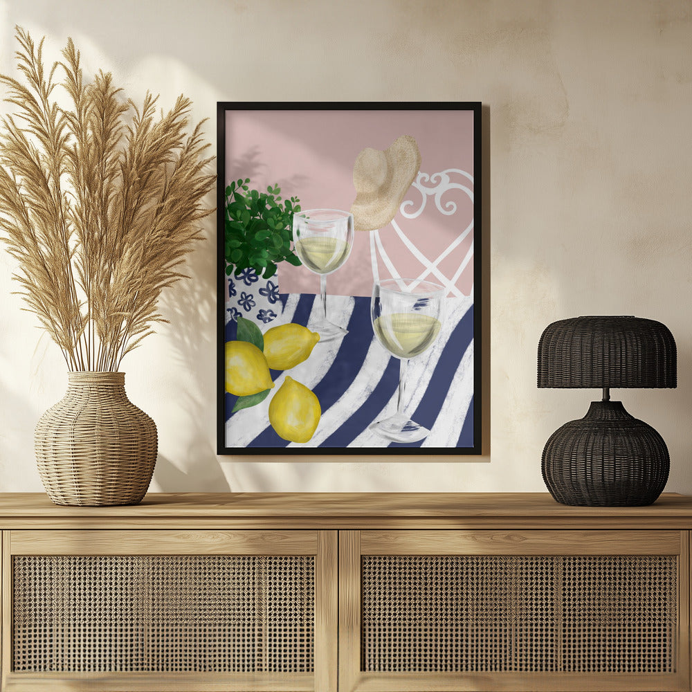 Poster - White wine for two