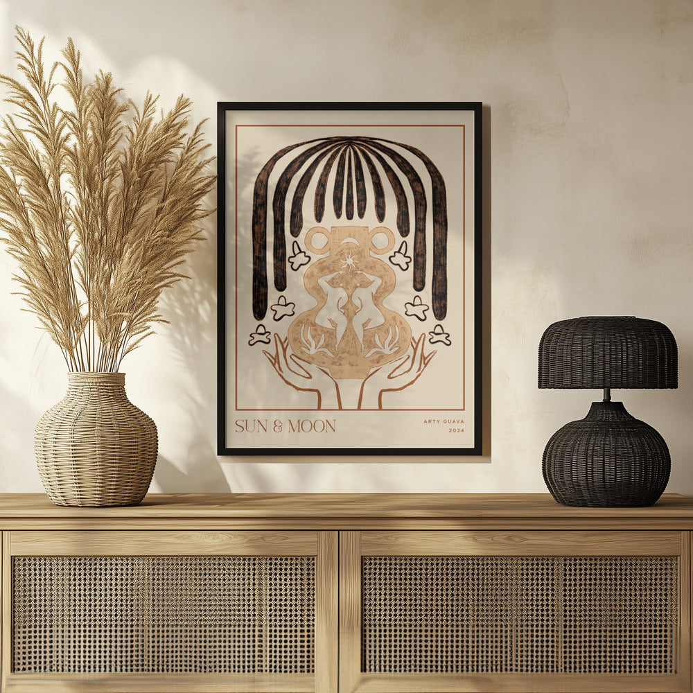 Plakat - Vessel Collection : Sun &amp; Moon (LineArt) - Admen.dk