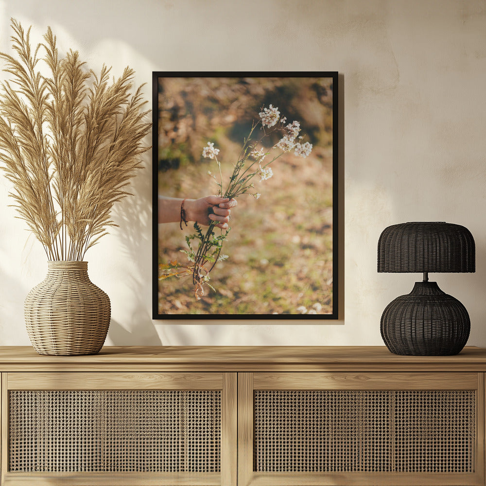 Plakat - White Flowers 09 - Admen.dk