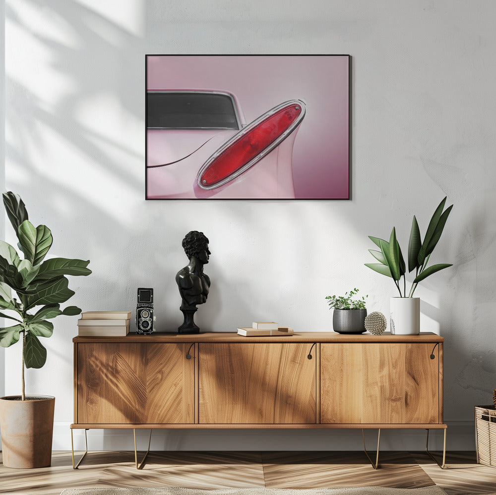 Poster - US classic car 1961 Comet tail fin abstract
