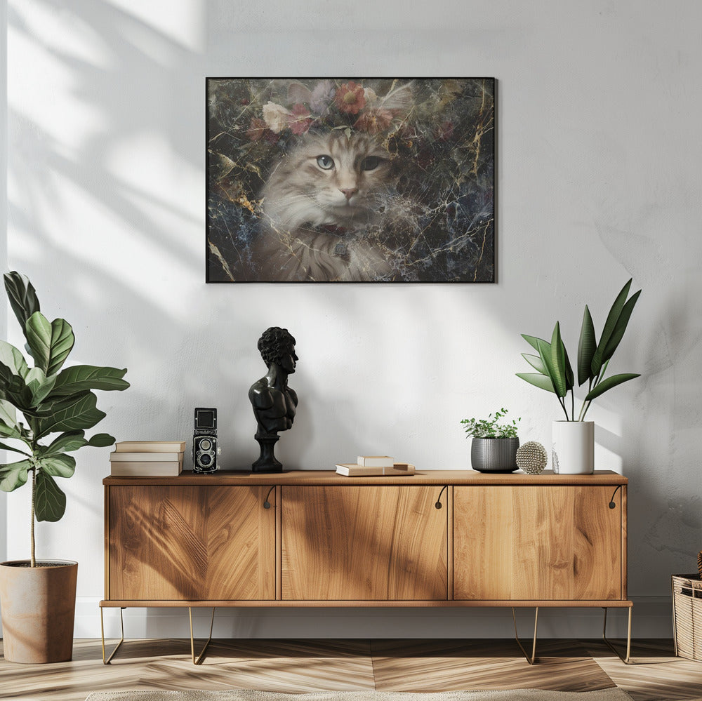 Poster - Cat Animal Vintage Art Illustration Wallart 07