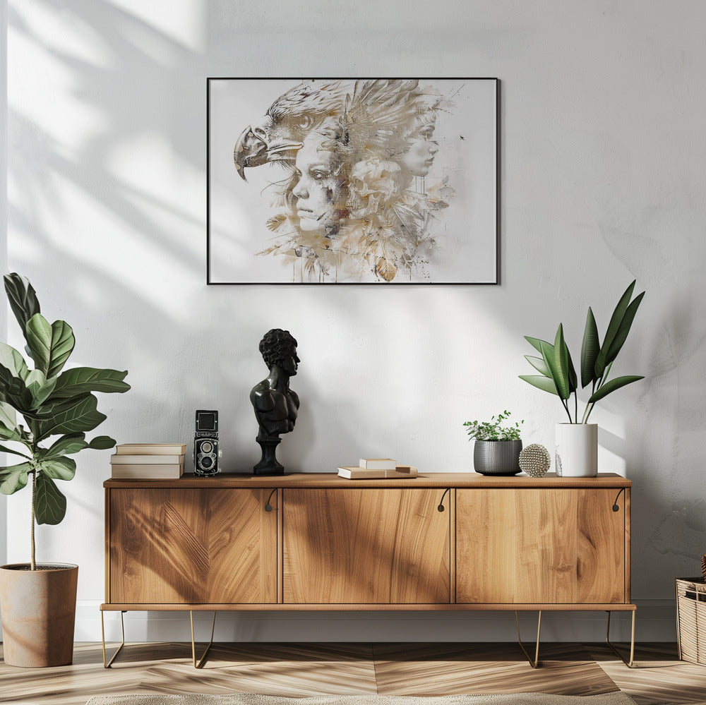 Poster - Eagle Animal Vintage Art Illustration Wallart 07