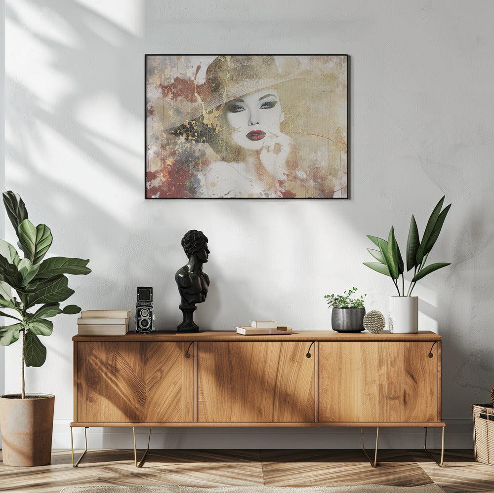 Poster - Woman Portrait Abstract Art Illustration Wallart 42