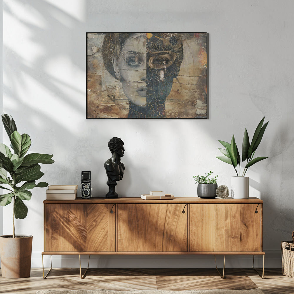 Poster - Woman Portrait Abstract Art Illustration Wallart 44