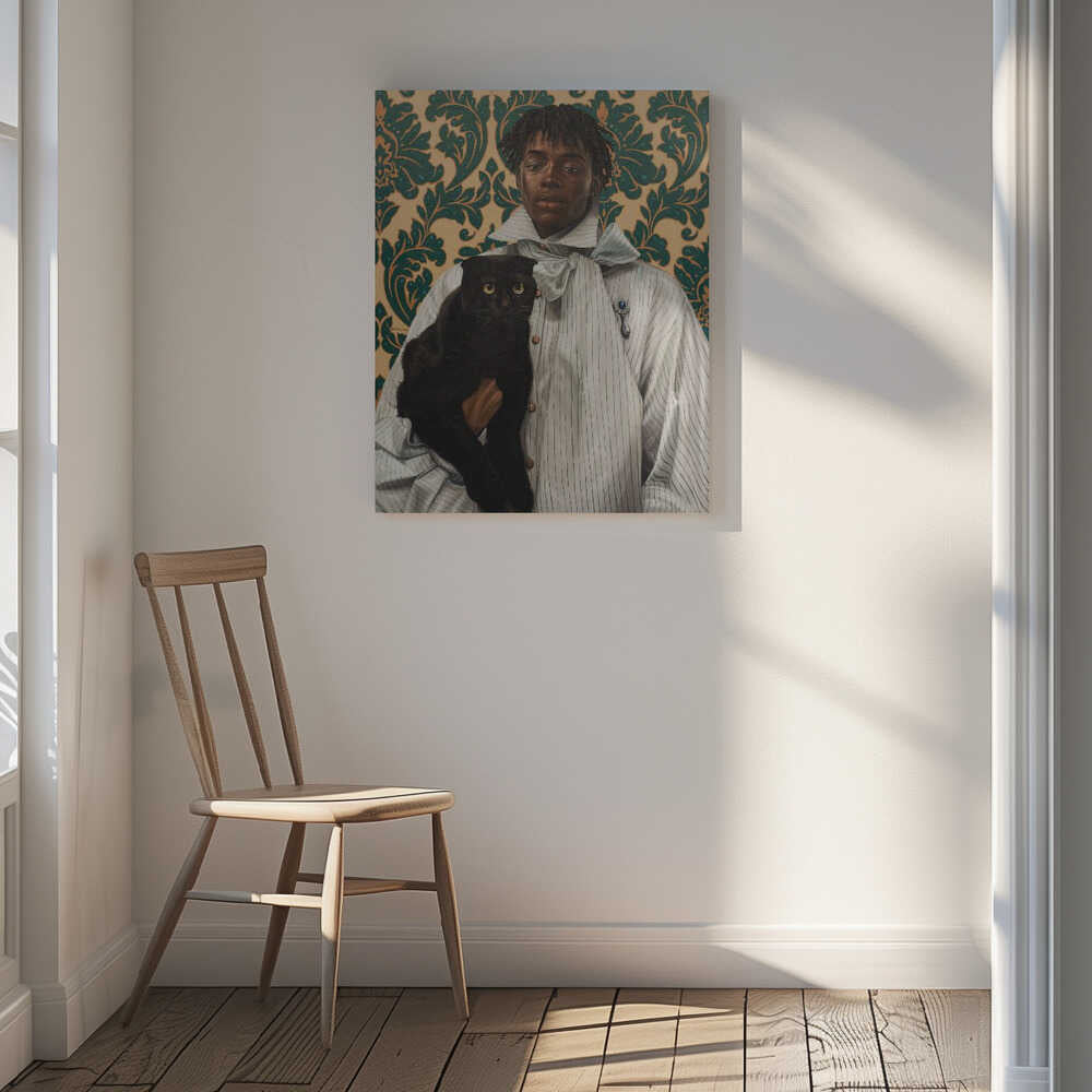 Canvas - Gentleman with Cat