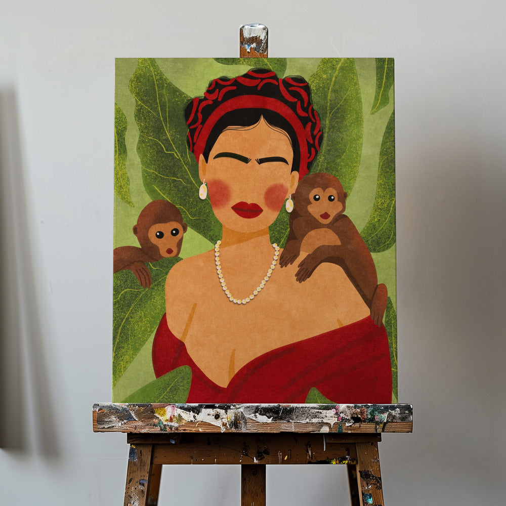 Canvas - Frida and Monkeys - Admen.dk