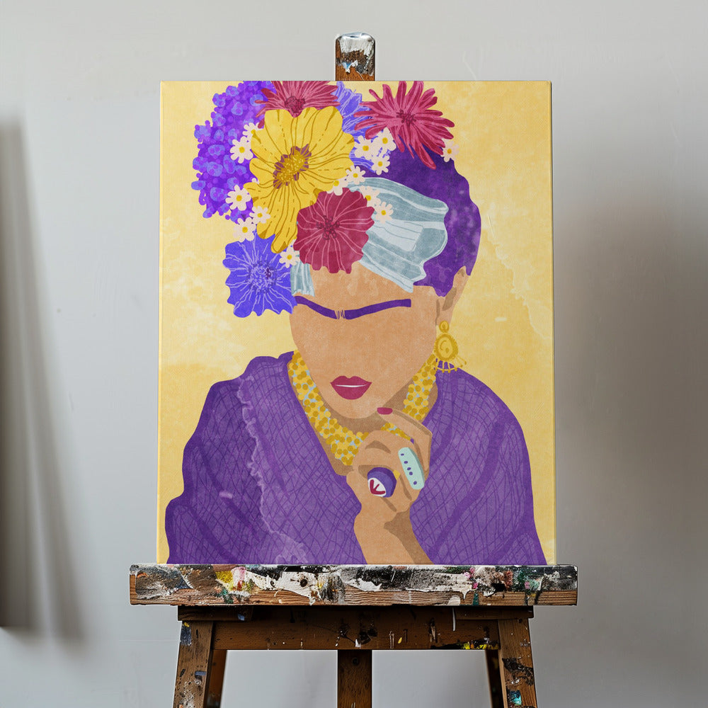 Canvas - Frida and flowers - Admen.dk