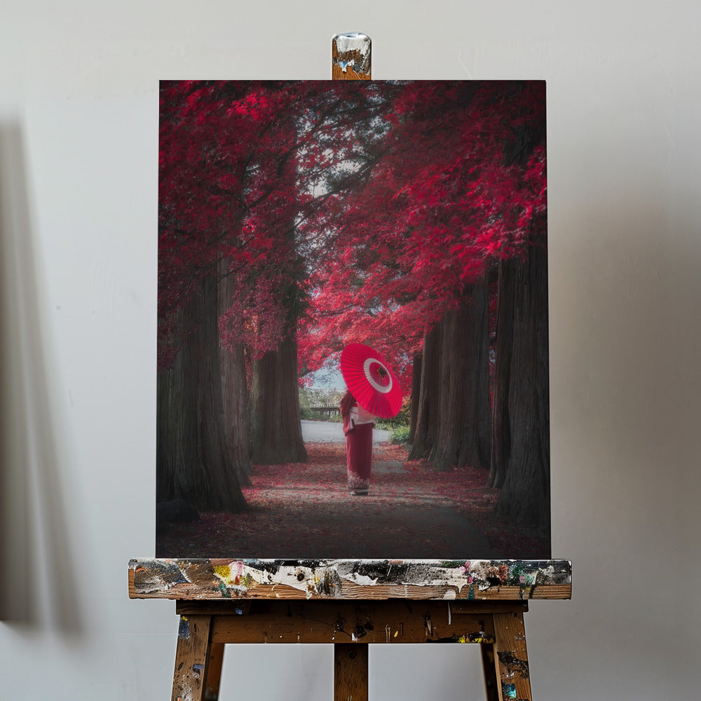Canvas - Kimono in red - Admen.dk