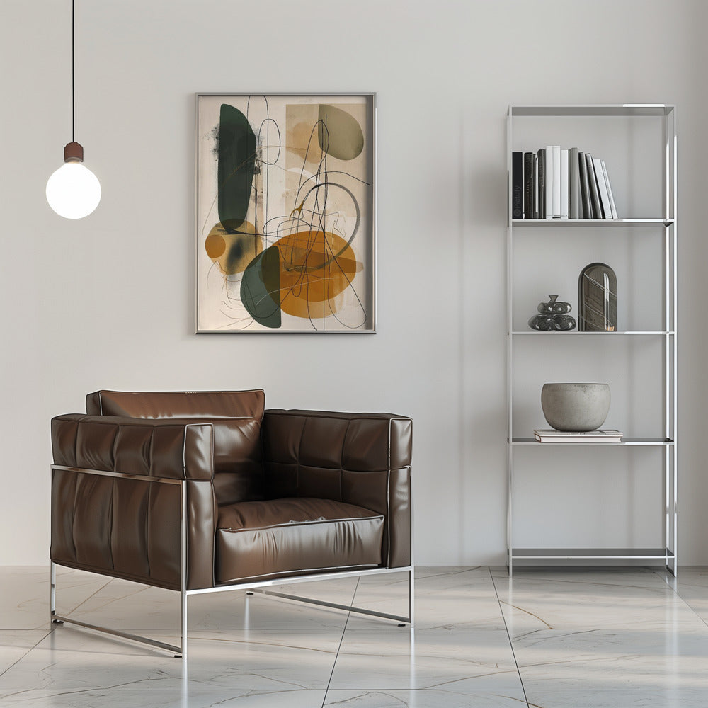Plakat - Abstract Beige No 1