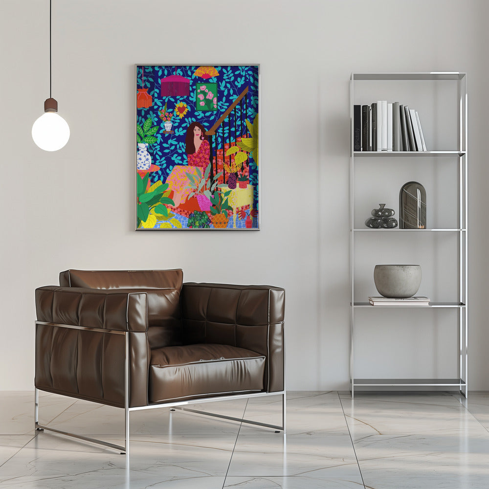 Plakat - Girl At the Stairs - Admen.dk