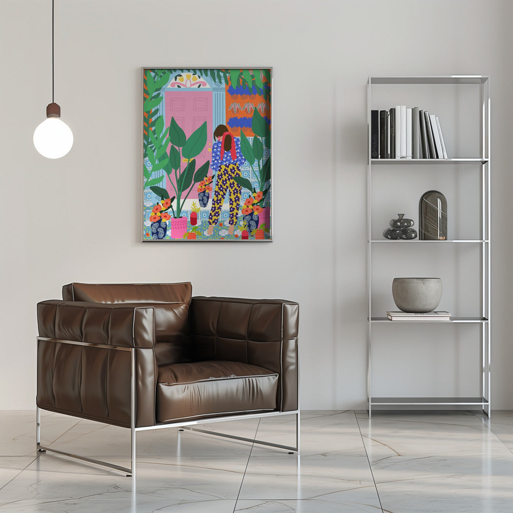 Plakat - Floral girl - Admen.dk