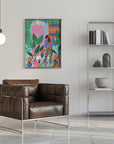 Plakat - Floral girl - Admen.dk