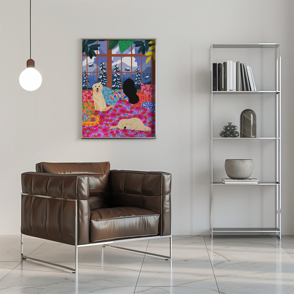 Plakat - 9933x14043 Din 107 In Bed Looking At the View - Admen.dk