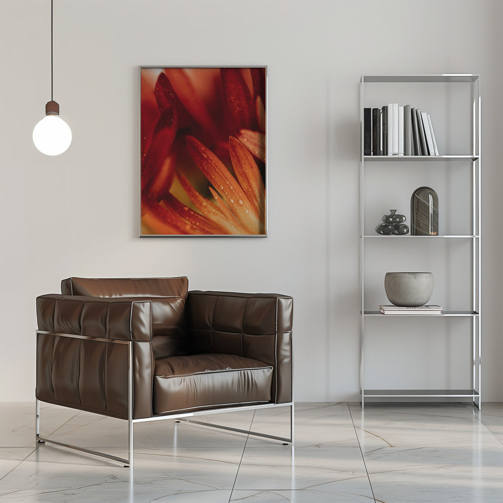 Plakat - Red Flowers 21 - Admen.dk