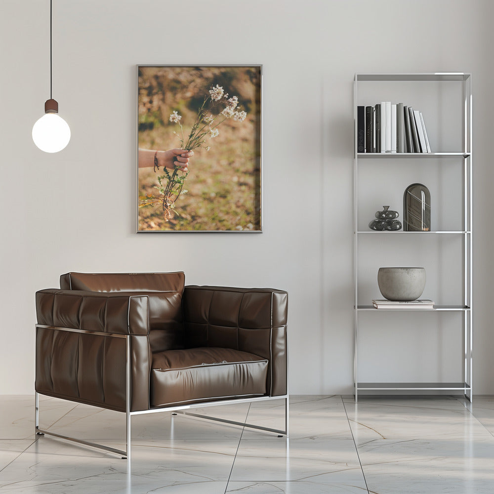 Plakat - White Flowers 09 - Admen.dk