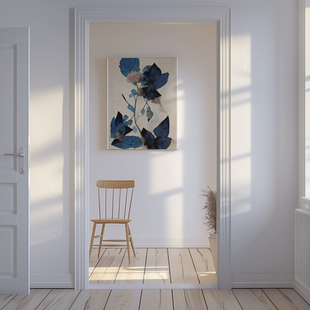 Canvas - Blue Dry Flowers - Admen.dk