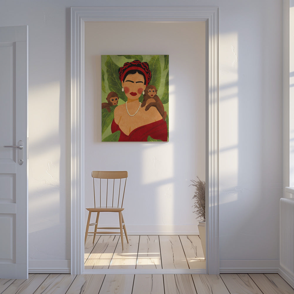 Canvas - Frida and Monkeys - Admen.dk