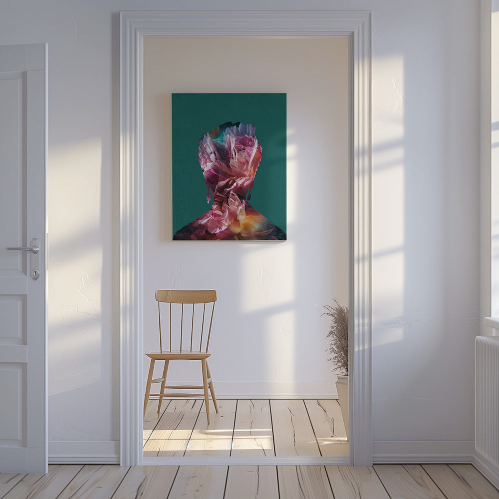 Canvas - Frida floral silhouette portrait - Admen.dk