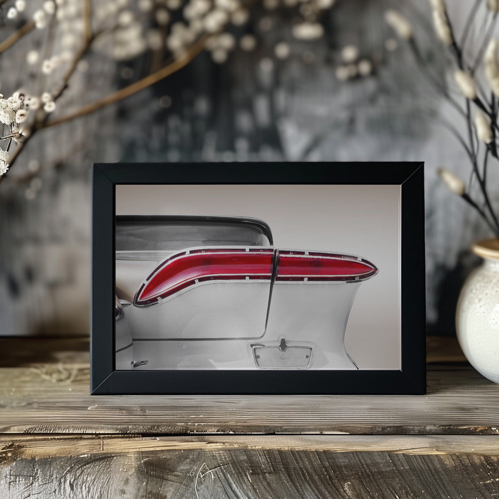 Poster - US classic car 1958 taillight abstract