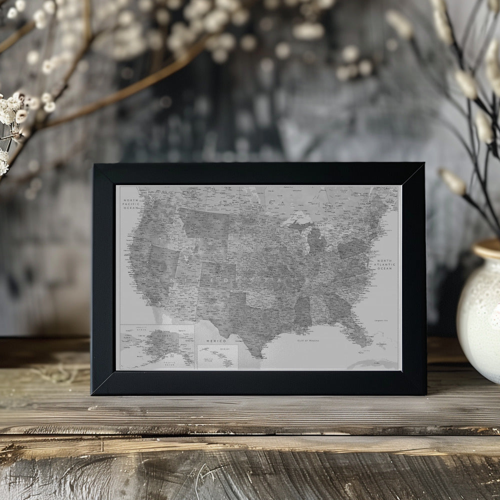 Poster - Highly detailed map of the United States Jimmy